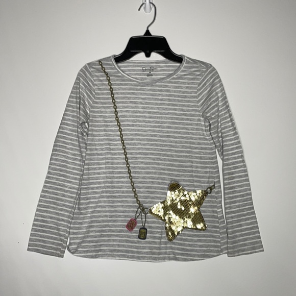 Jessica Simpson Girls Long Sleeve‎ Shirt sz Md gray - Picture 1 of 5